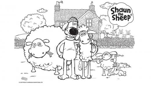 Kolorowanka Baranek Shaun